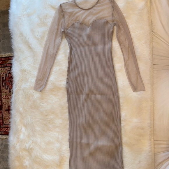 Zara Dresses & Skirts - NWT! Zara combination tulle dress in color mink. Size L